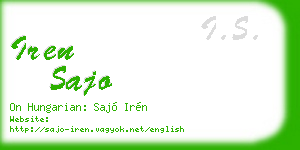 iren sajo business card